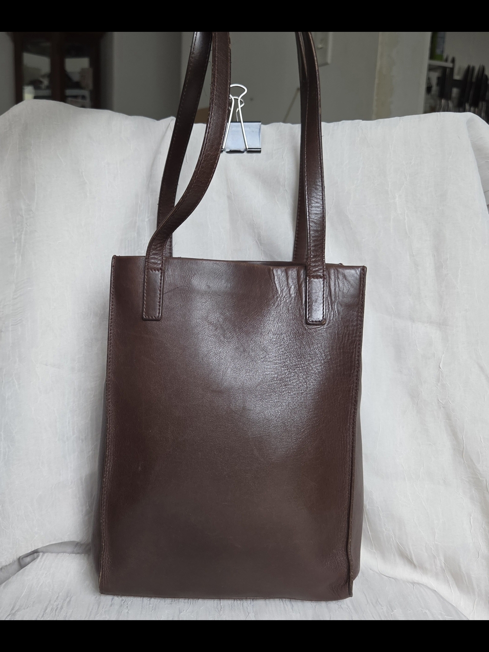 RARE Coach Vintage Leather Cut-Out Tote Bucket Handbag - Picture 2 of 12